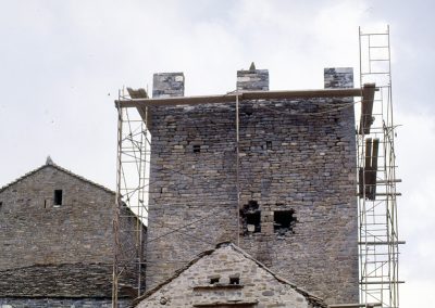 Torre sureste, restauración del tejado